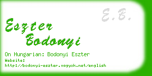 eszter bodonyi business card